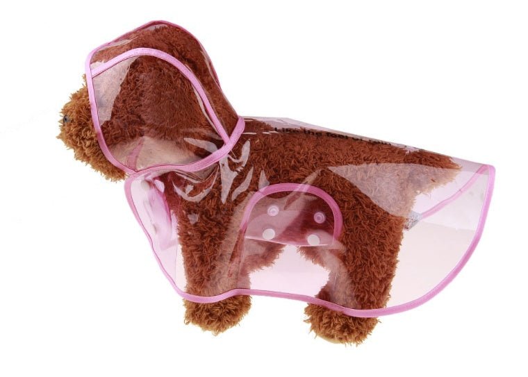 1Pc Transparent Waterproof Dog Clothes Transparent Rain Coat Pet Clothes Puppy Raincoat Hoody Clothing For Dogs 0 - Lazy Paper Club