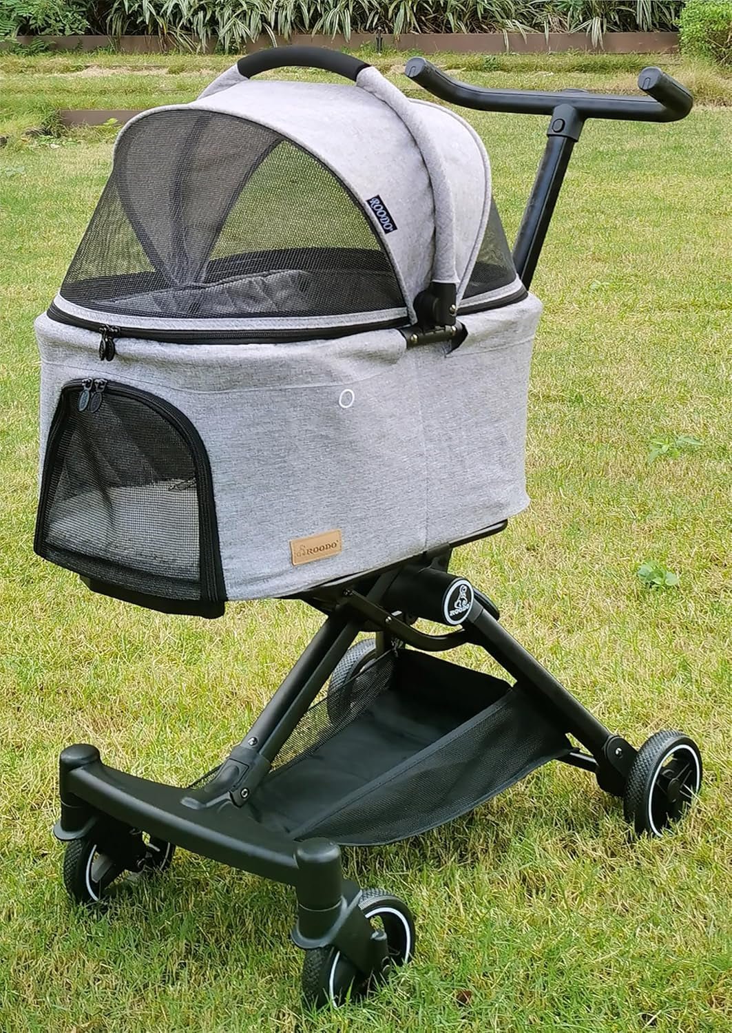 3 in 1 Pet Stroller Dog Cat Travel System Detachable Carrier Foldable 30lb - Lazy Paper Club