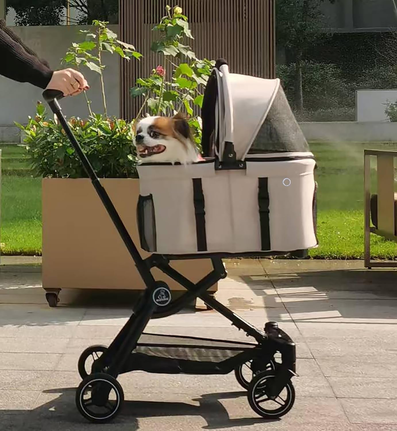 3 in 1 Pet Stroller Dog Cat Travel System Detachable Carrier Foldable 30lb - Lazy Paper Club