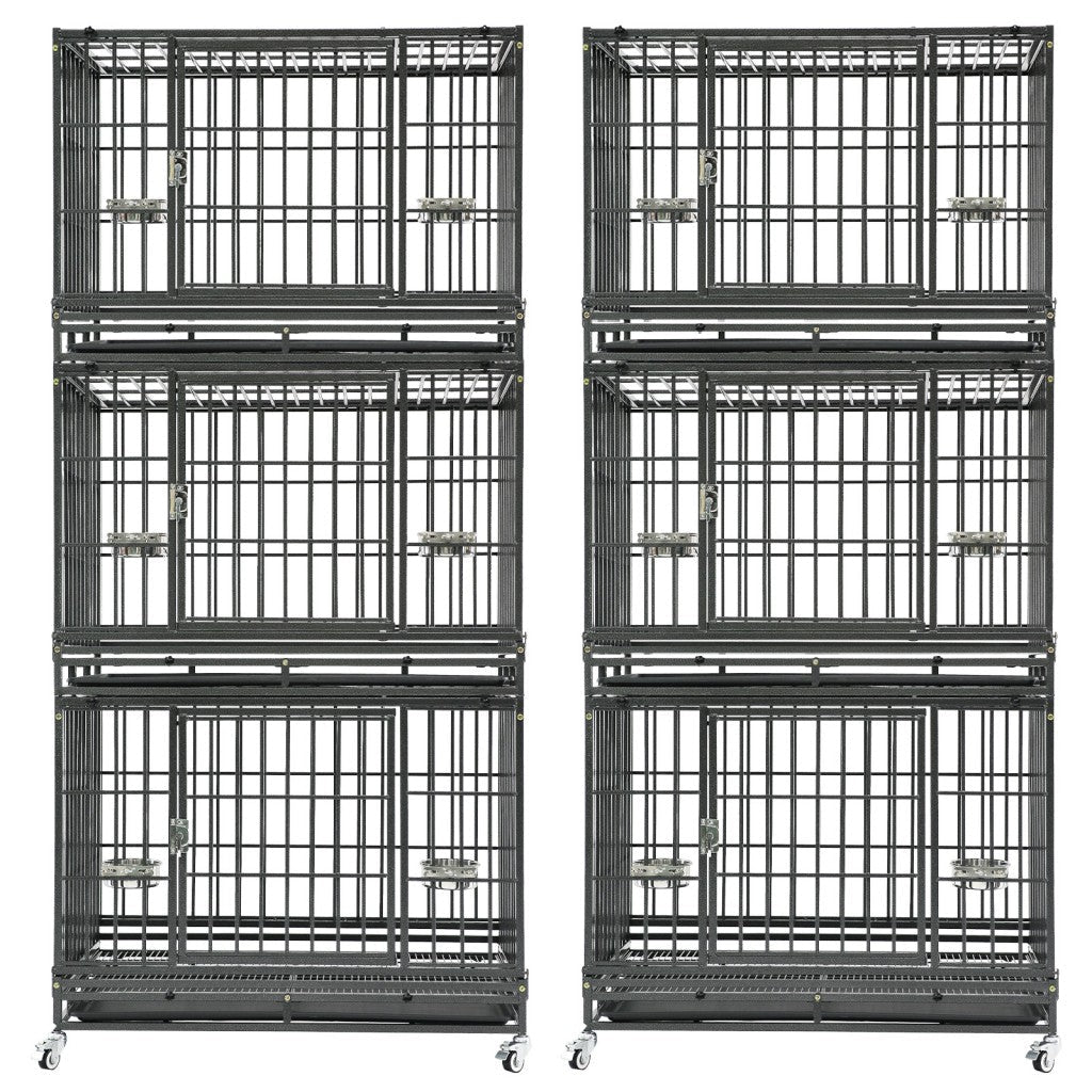 37" Stackable Heavy Duty Dog Crate 371D07 - Lazy Paper Club
