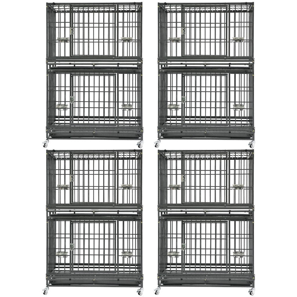37" Stackable Heavy Duty Dog Crate 371D07 - Lazy Paper Club