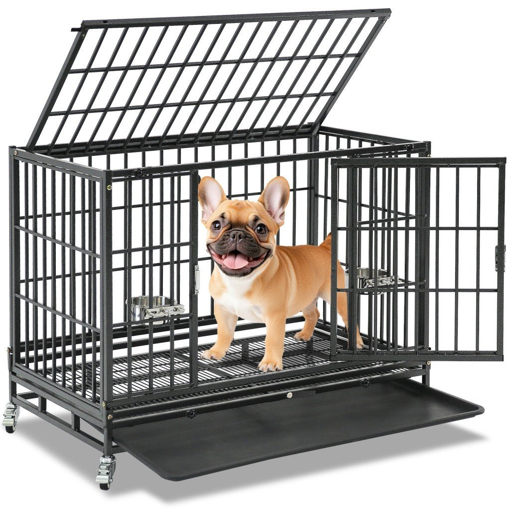 37" Stackable Heavy Duty Dog Crate 371D07 - Lazy Paper Club