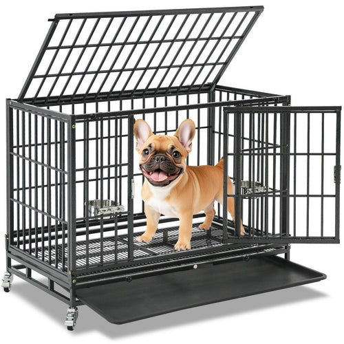 37" Stackable Heavy Duty Dog Crate 371D07 - Lazy Paper Club