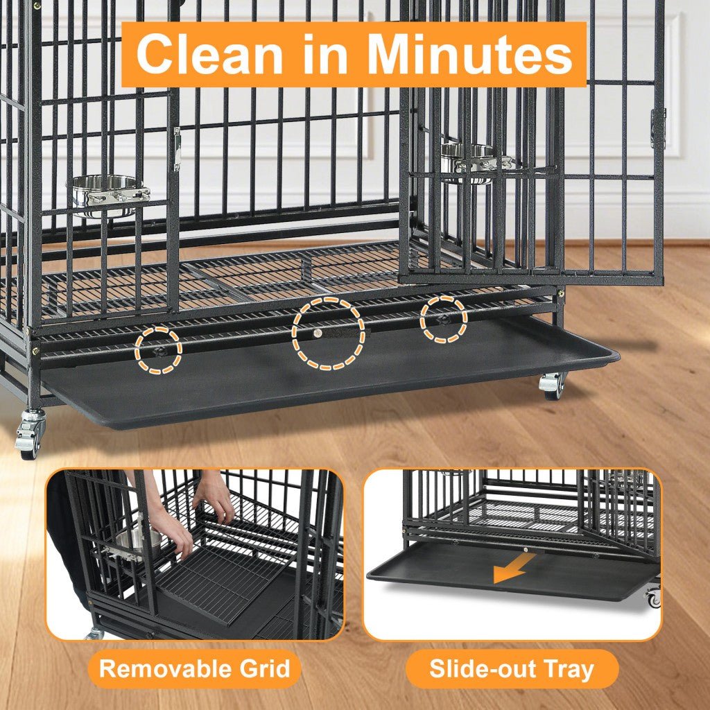37" Stackable Heavy Duty Dog Crate 371D07 - Lazy Paper Club