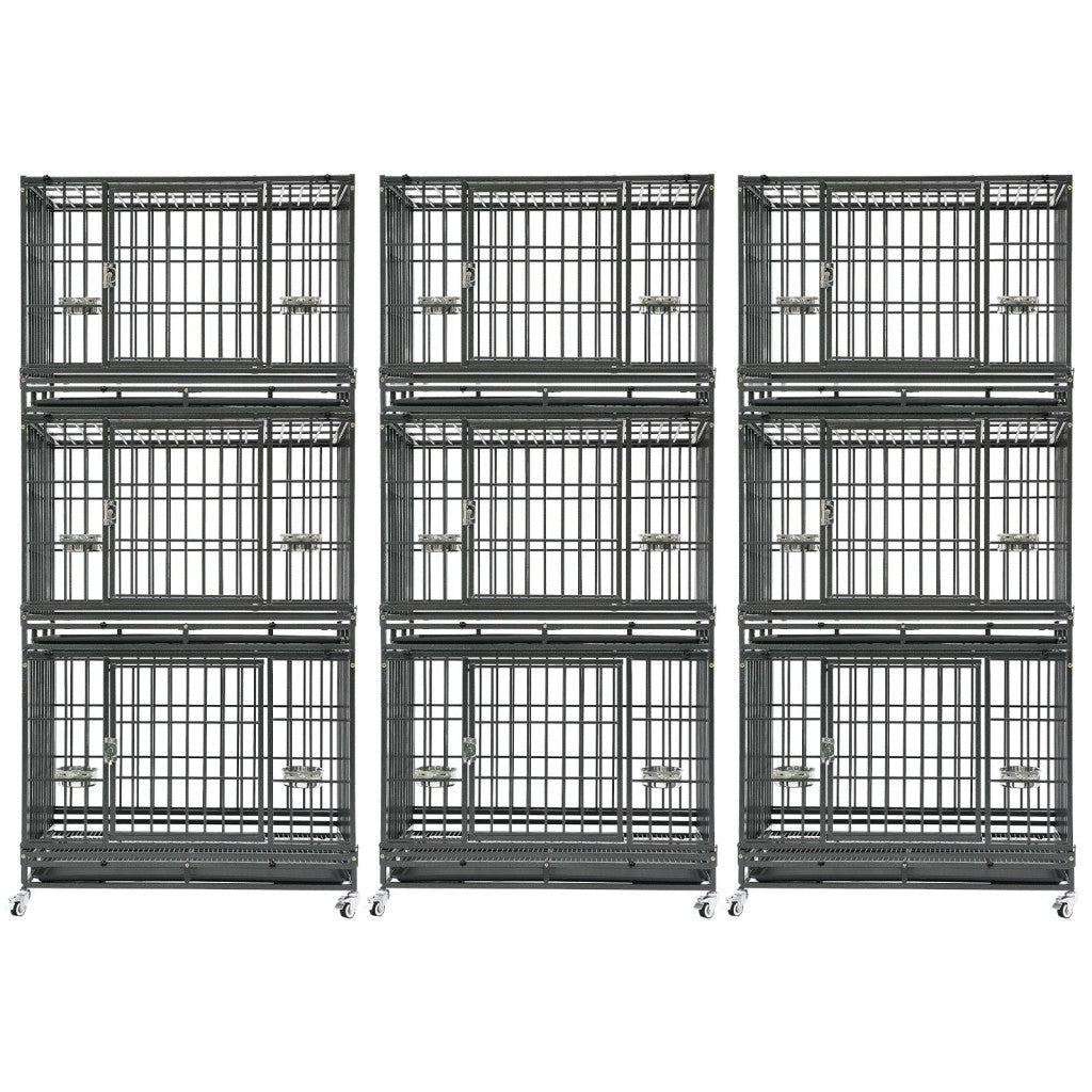 37" Stackable Heavy Duty Dog Crate 371D07 - Lazy Paper Club