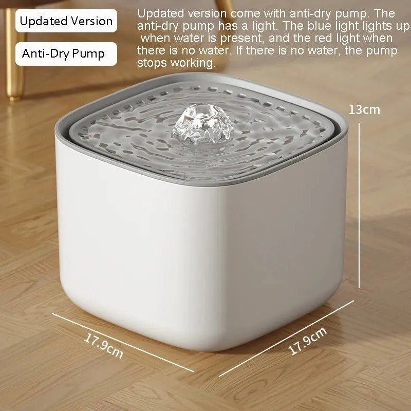 3L Large Capacity Canine Cat Dog Pet Circulating Filter Pet Fountain Feeder Automatic Water Dispenser with USB Port for Pets - Lazy Paper Club