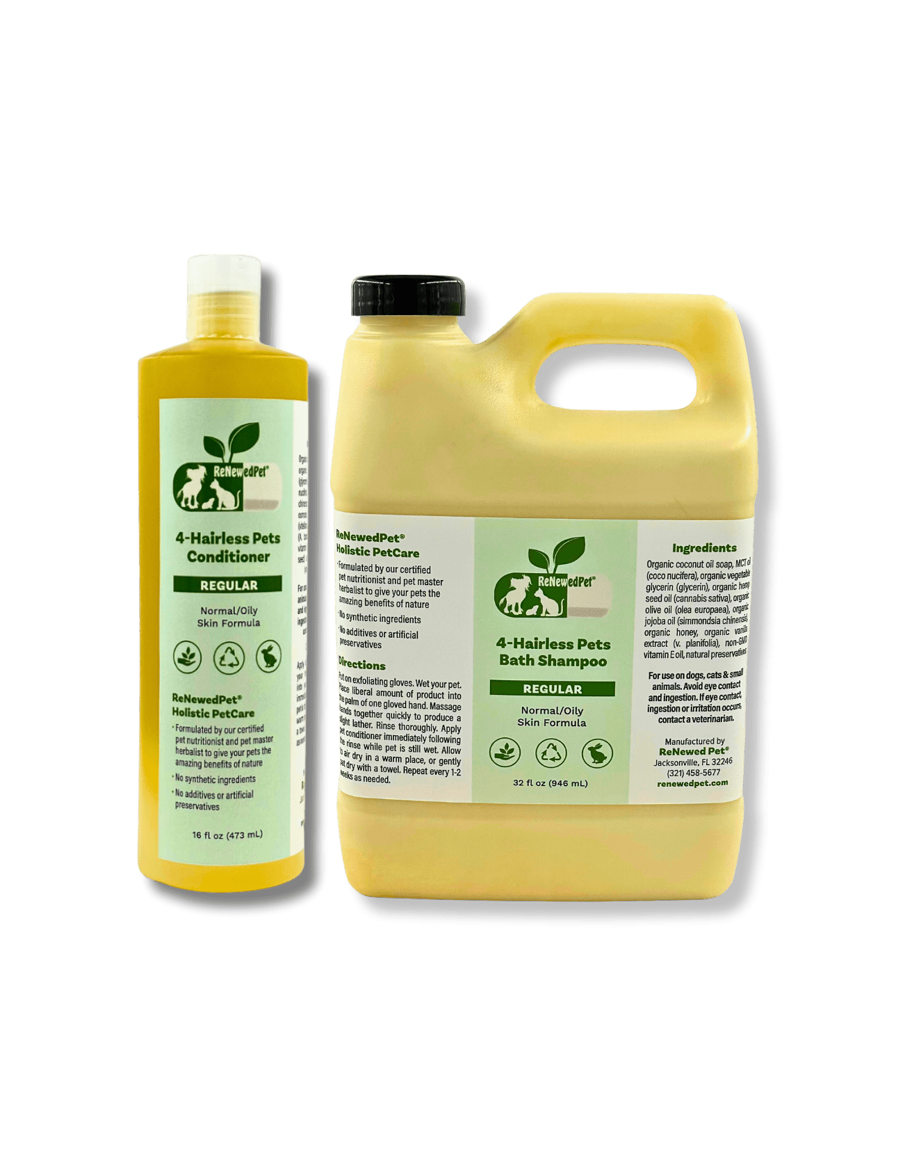 4-HAIRLESS PETS PETS REGULAR SHAMPOO & CONDITIONER 4 Nudie Pets - Lazy Paper Club