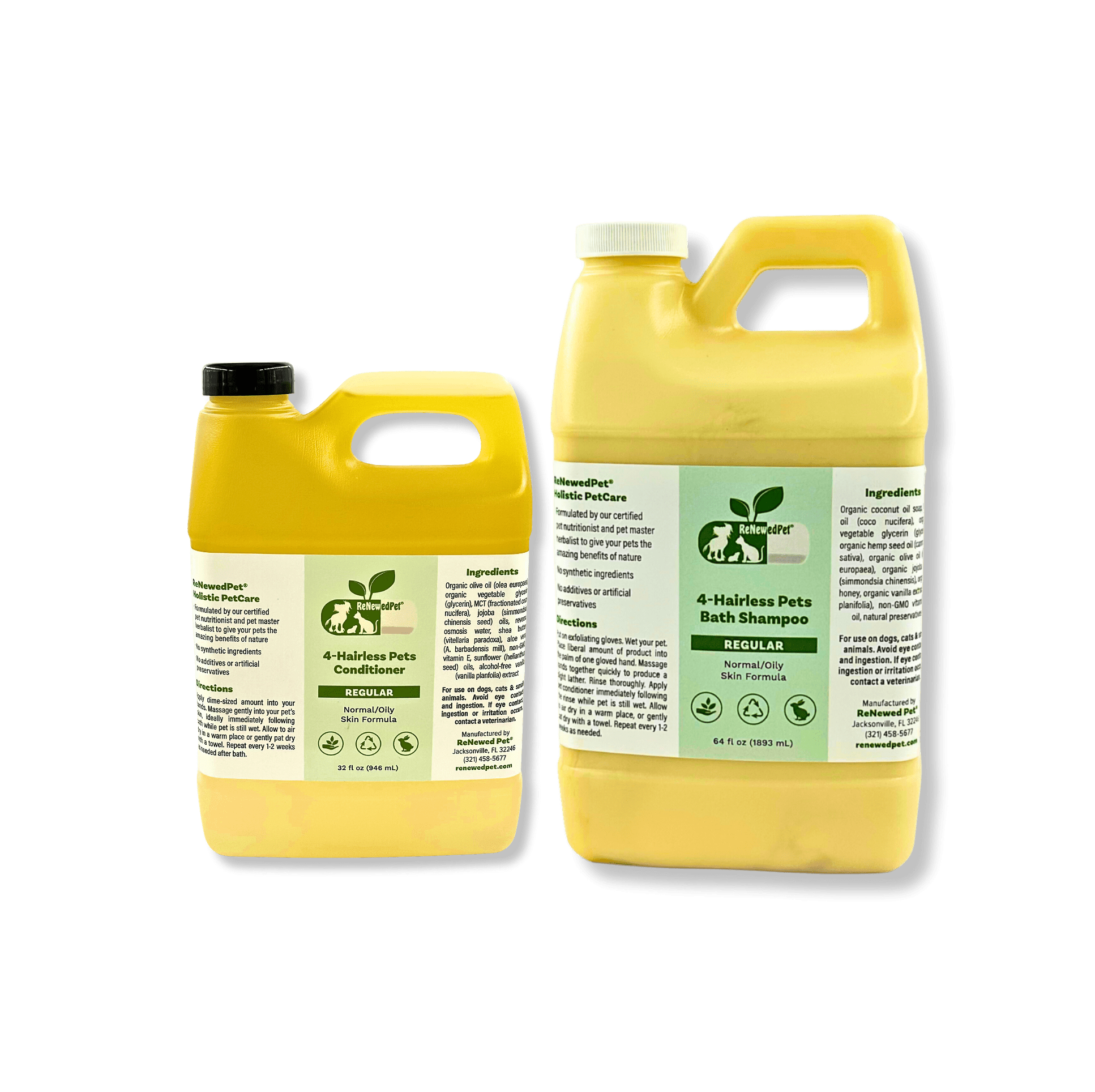 4-HAIRLESS PETS PETS REGULAR SHAMPOO & CONDITIONER 4 Nudie Pets - Lazy Paper Club