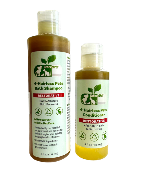 4-HAIRLESS PETS RESTORATIVE SHAMPOO & CONDITIONER 4 Nudie Pets - Lazy Paper Club