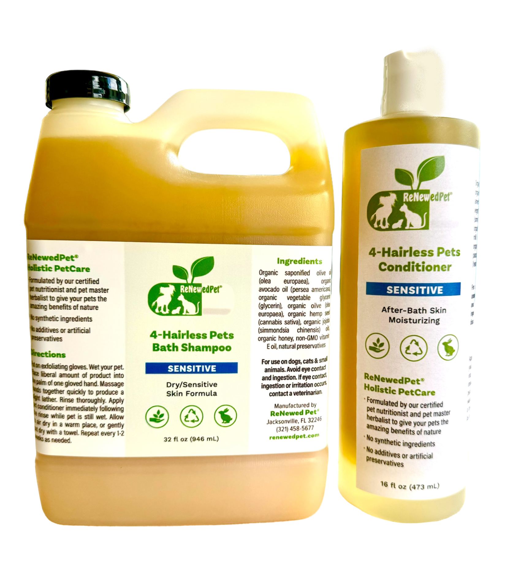 4-HAIRLESS PETS SENSITIVE SHAMPOO & CONDITIONER 4 Nudie Pets - Lazy Paper Club