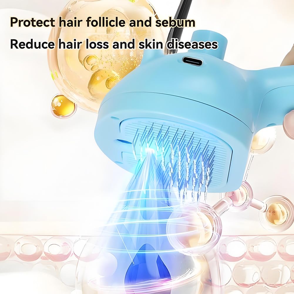 4-in-1 Pet Steam Brush with Self-Cleaning & Anti-Static Pet Supplies - #Lazy Paper Club#