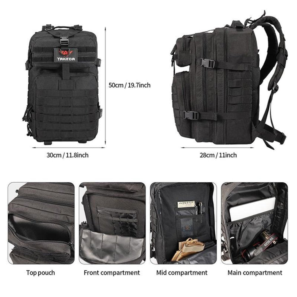 42L Tactical Backpack Bag with USA Patch - Lazy Paper Club