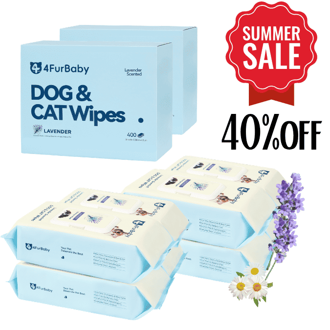 4FurBaby Dog & Cat Grooming Wipes, Plant-Based, Hypoallergenic, 400 Count - Lazy Paper Club