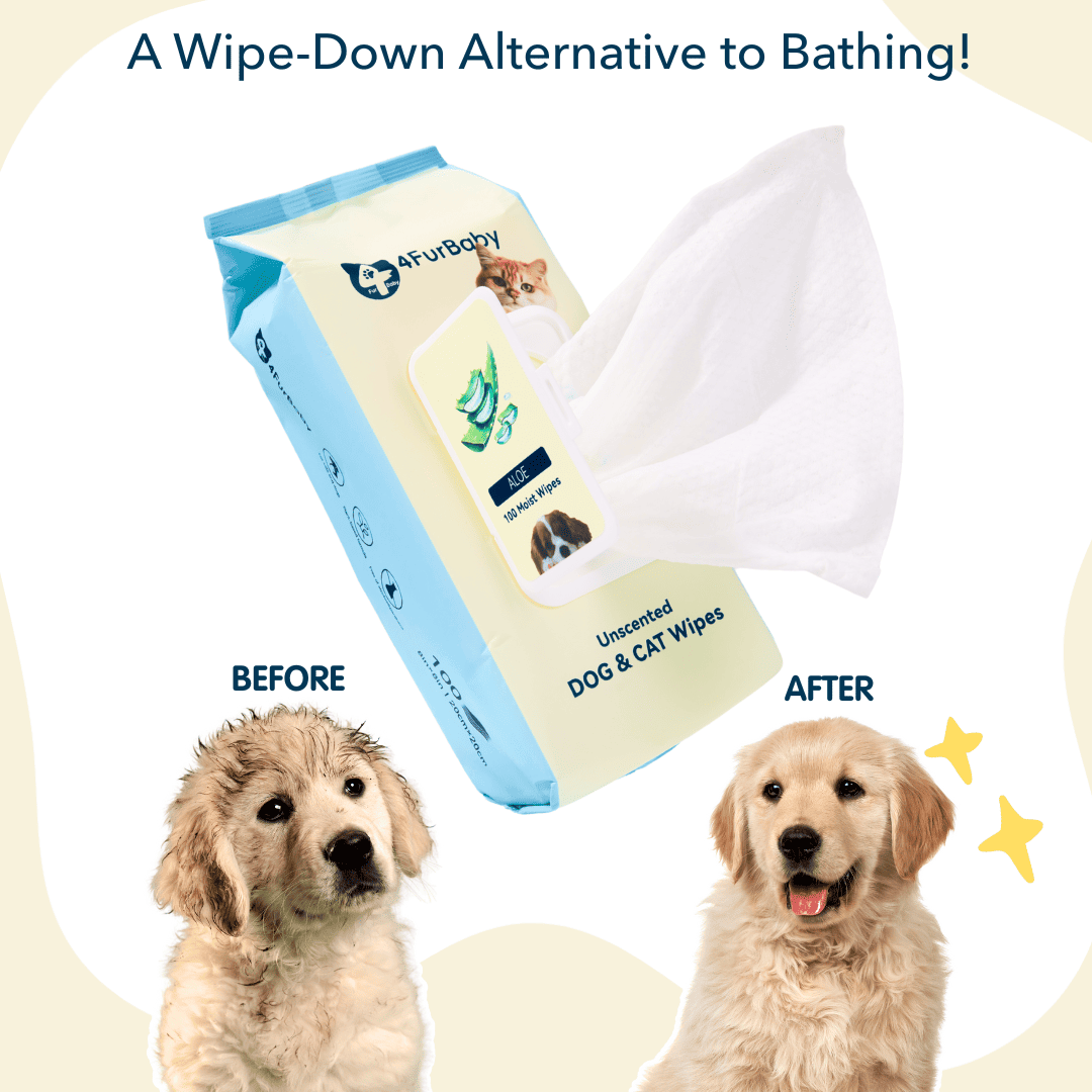 4FurBaby Dog & Cat Grooming Wipes, Plant-Based, Hypoallergenic, 400 Count - Lazy Paper Club