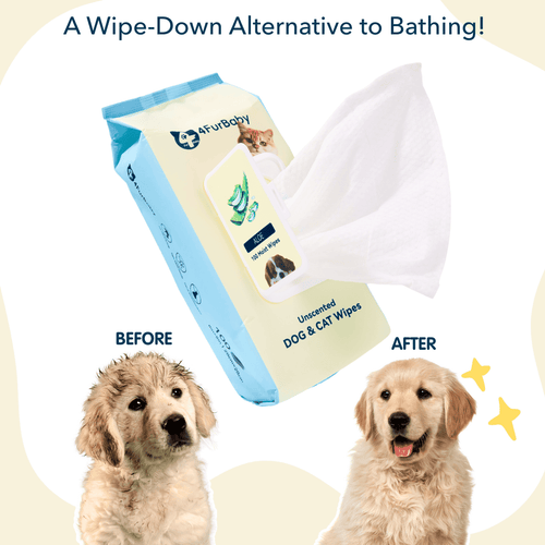 4FurBaby Dog & Cat Grooming Wipes, Plant-Based, Hypoallergenic, 400 Count - Lazy Paper Club