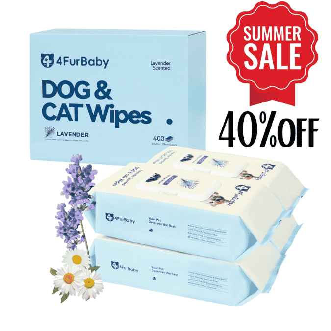 4FurBaby Dog & Cat Grooming Wipes, Plant-Based, Hypoallergenic, 400 Count - Lazy Paper Club