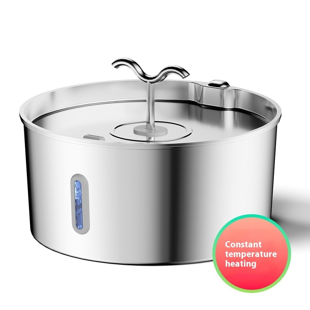 7L Stainless Steel Pet Water Dispenser Automatic Heating Dogs And Cats Water Feeder 0 - Lazy Paper Club