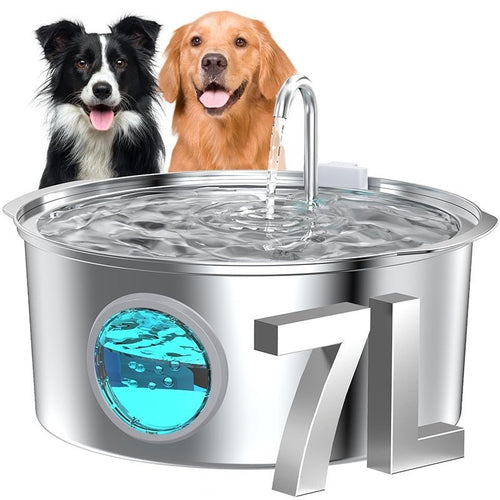 7L Stainless Steel Pet Water Dispenser Automatic Heating Dogs And Cats Water Feeder 0 - Lazy Paper Club