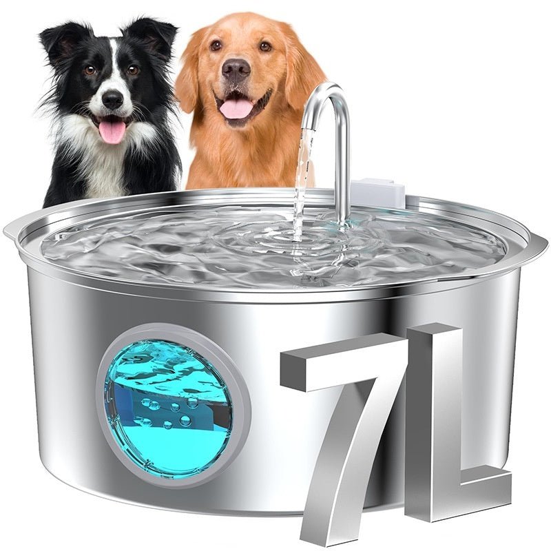 7L Stainless Steel Pet Water Dispenser Automatic Heating Dogs And Cats Water Feeder 0 - Lazy Paper Club