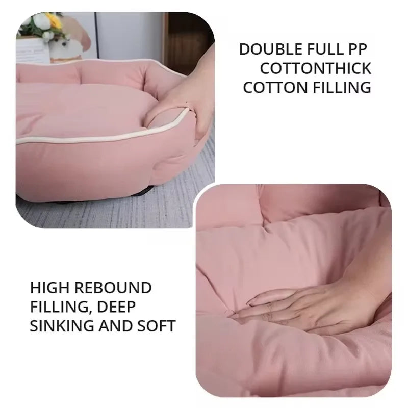Pet Sofa Bed – Large Dog & Cat Sleeping House | Winter Warm Cushion Mat for Big Pets