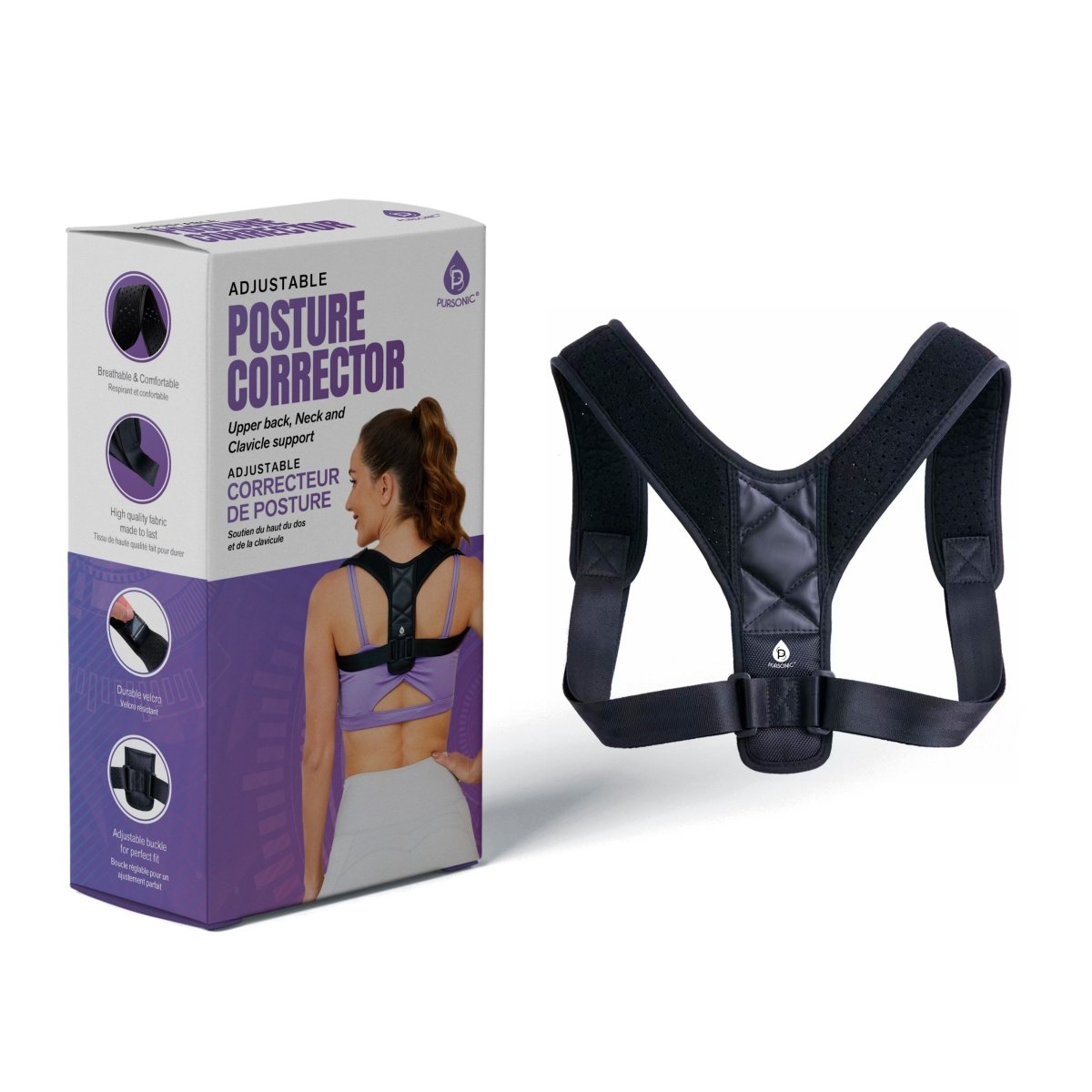 Adjustable Posture Corrector Upper Back, Neck and Clavicle Support - Lazy Paper Club