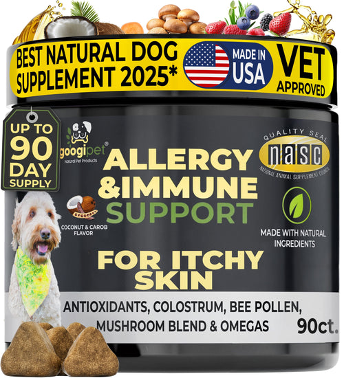 Allergy & Immune Support Chews for Dogs (Coconut & Carob Flavor) - Lazy Paper Club