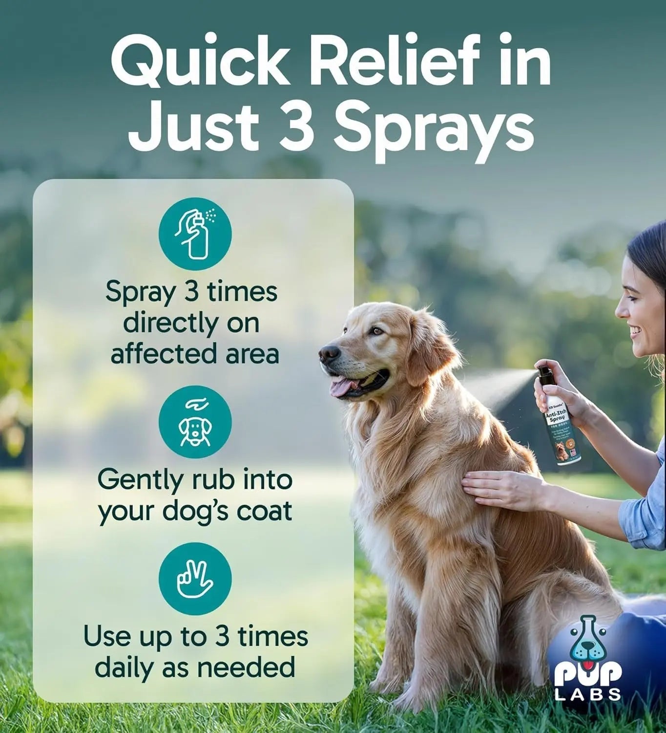 Anti-Itch Pet Skincare Spray for Dogs –Aloe, Rose & Coconut Hot Spot Relief - Lazy Paper Club