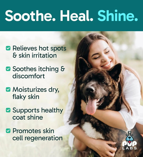 Anti-Itch Pet Skincare Spray for Dogs –Aloe, Rose & Coconut Hot Spot Relief - Lazy Paper Club