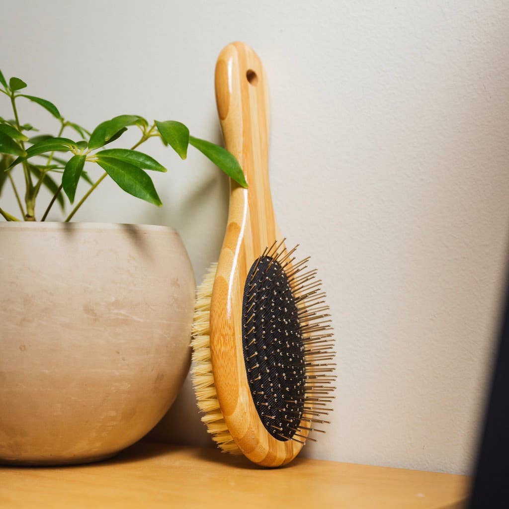 Bamboo Dog & Pet Grooming Brush | Pet Bestseller Pet Supplies - Lazy Paper Club