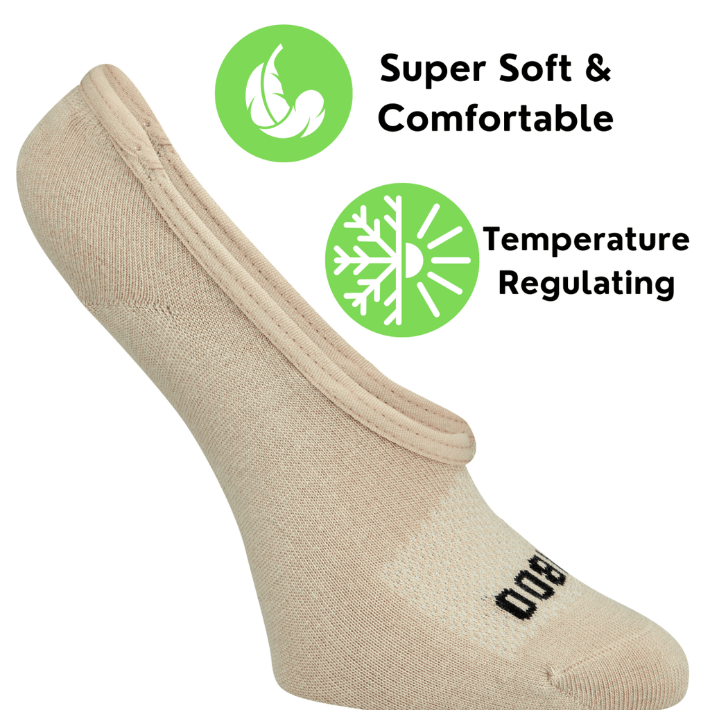 Odor-Eliminating Bamboo Sports No Show Socks - 4 Pairs - #Lazy Paper Club#
