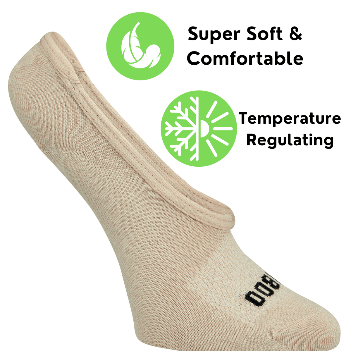 Odor-Eliminating Bamboo Sports No Show Socks - 4 Pairs - #Lazy Paper Club#