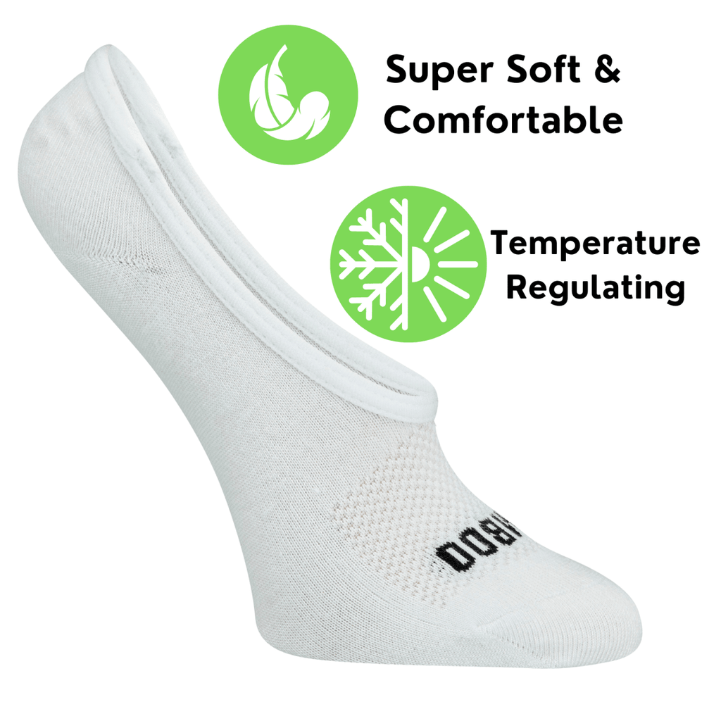 Odor-Eliminating Bamboo Sports No Show Socks - 4 Pairs - #Lazy Paper Club#