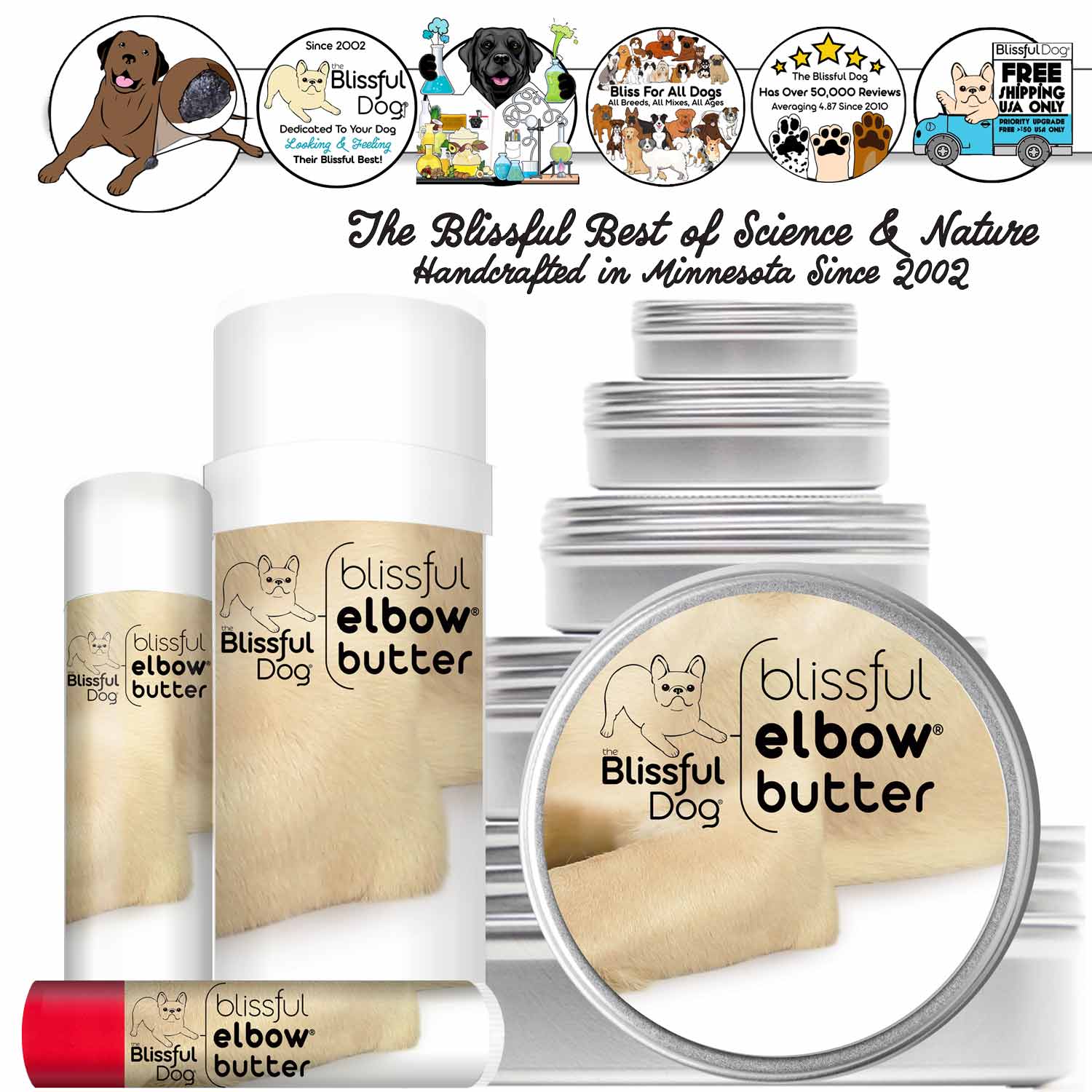 Blissful Elbow® Butter Conditions Your Dog's Elbow Calluses ELBOW BUTTER - Lazy Paper Club