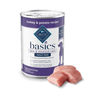 Blue Buffalo Basics Adult Grain-Free Turkey & Potato, Limited Ingredient Diet Wet Dog Food (12.5oz) - #Lazy Paper Club#