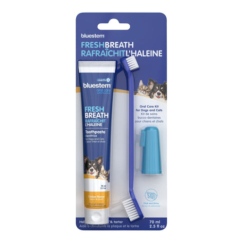 bluestem coactiv+ Oral Dental Kit for Dogs and Cats – Toothpaste, Toothbrush & Finger Brush Animal Health & Wellness > Oral Care - Lazy Paper Club