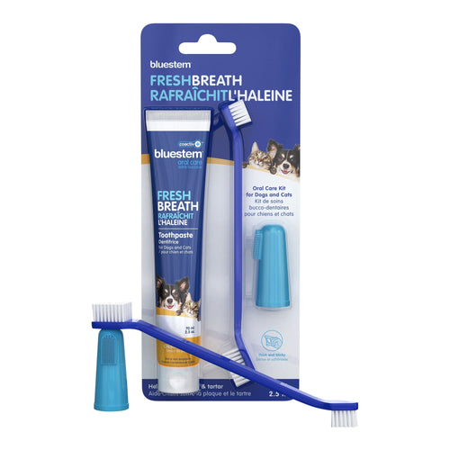 bluestem coactiv+ Oral Dental Kit for Dogs and Cats – Toothpaste, Toothbrush & Finger Brush Animal Health & Wellness > Oral Care - Lazy Paper Club
