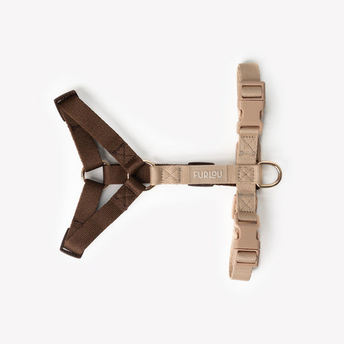 Brown and Tan - Dog Harness Strap Harness - Lazy Paper Club