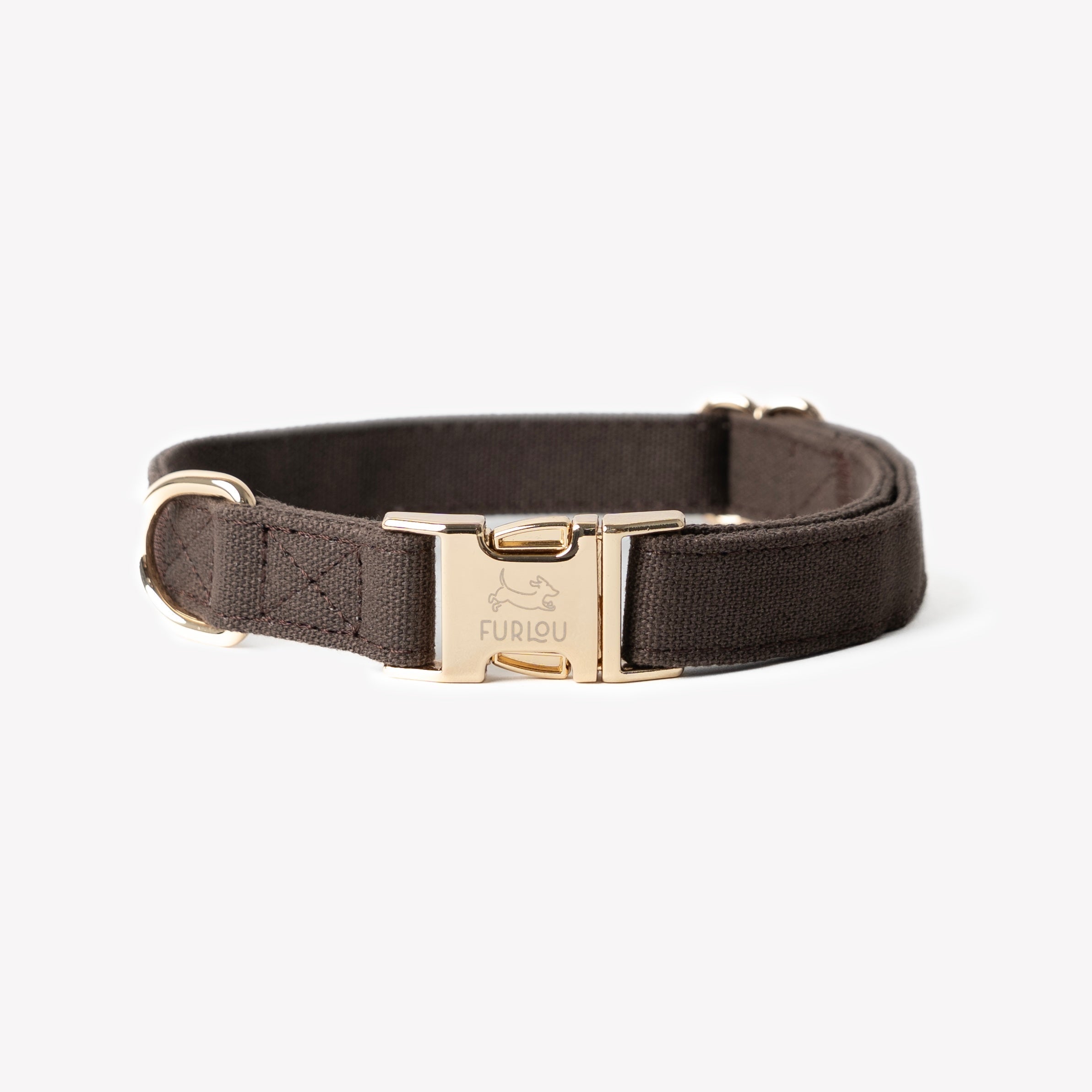 'Brown' - Canvas Dog Collar Canvas Collar - Lazy Paper Club