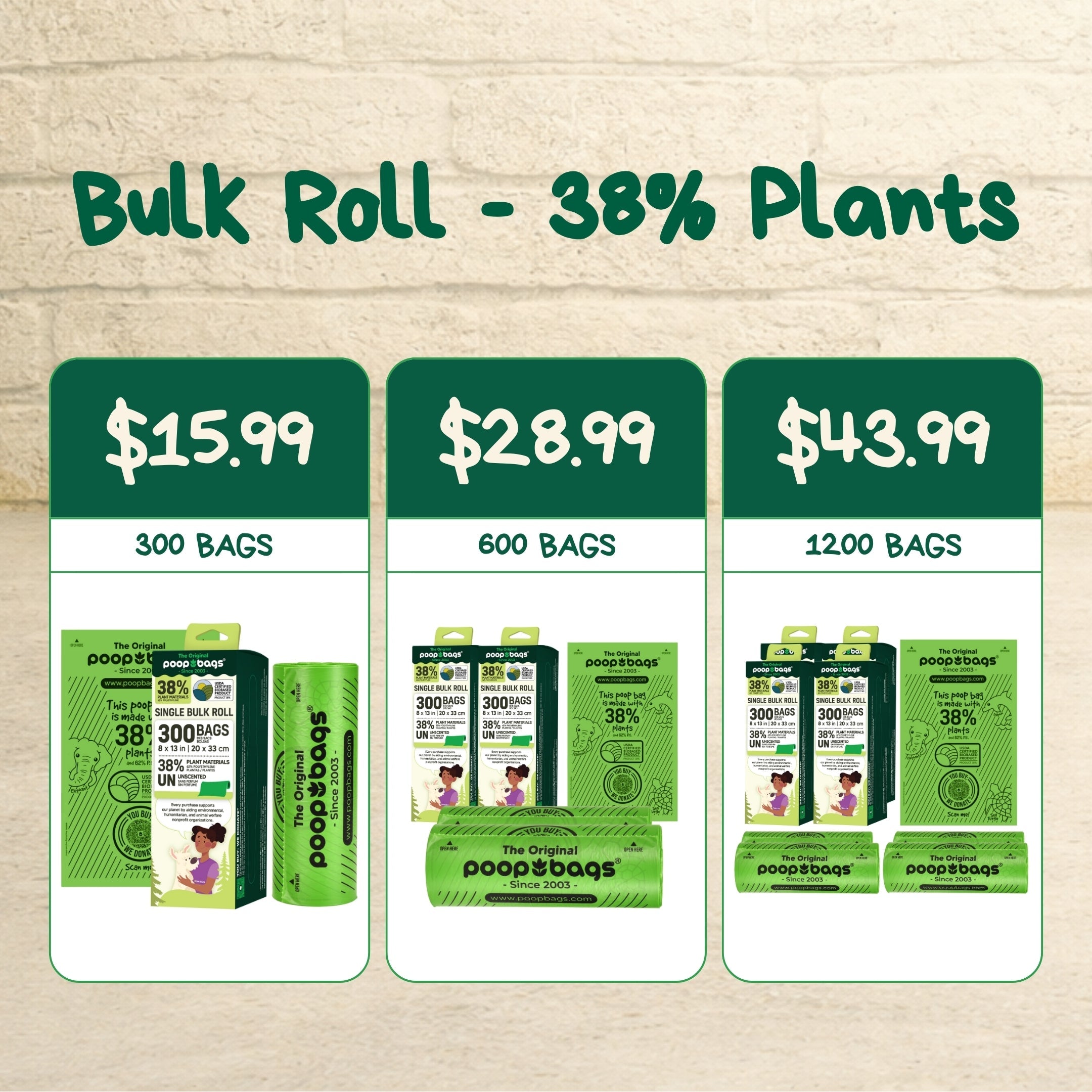 Bulk Roll Poop Bags Bulk Roll Poop Bags - Lazy Paper Club