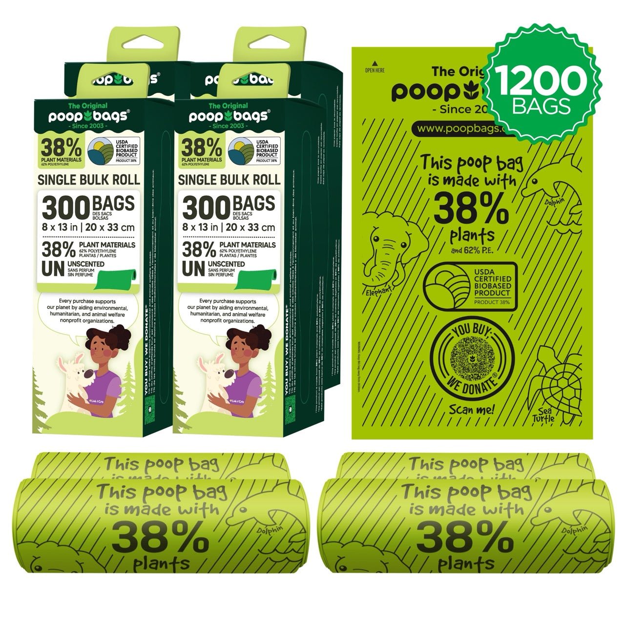 Bulk Roll Poop Bags Bulk Roll Poop Bags - Lazy Paper Club