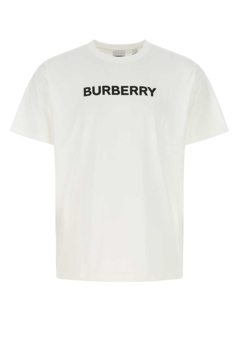 Burberry Men White Cotton T-Shirt Tops / Tee Shirts - Lazy Paper Club