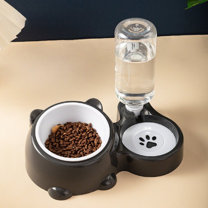 Cat Food And Water Bowl Set - 16 Degree Tilted Dog Dish With Water Dispenser Removable Pet Feeder Bowl Dog Drinking And Eating Bowl Detachable Pet Feeder Bowl For Cats And Dogs 4 - Lazy Paper Club