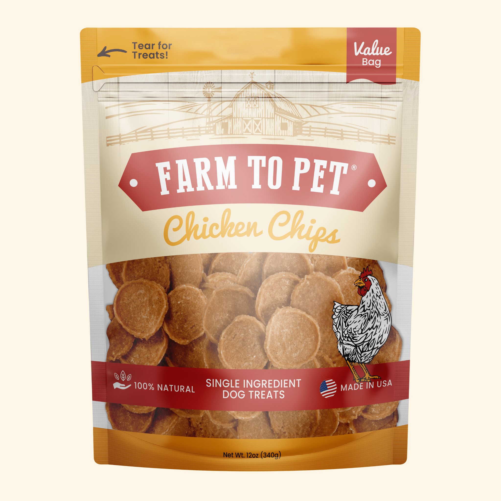 Chicken Chips for Dogs | All-Natural Single-Ingredient Dog Treats Chip - Lazy Paper Club