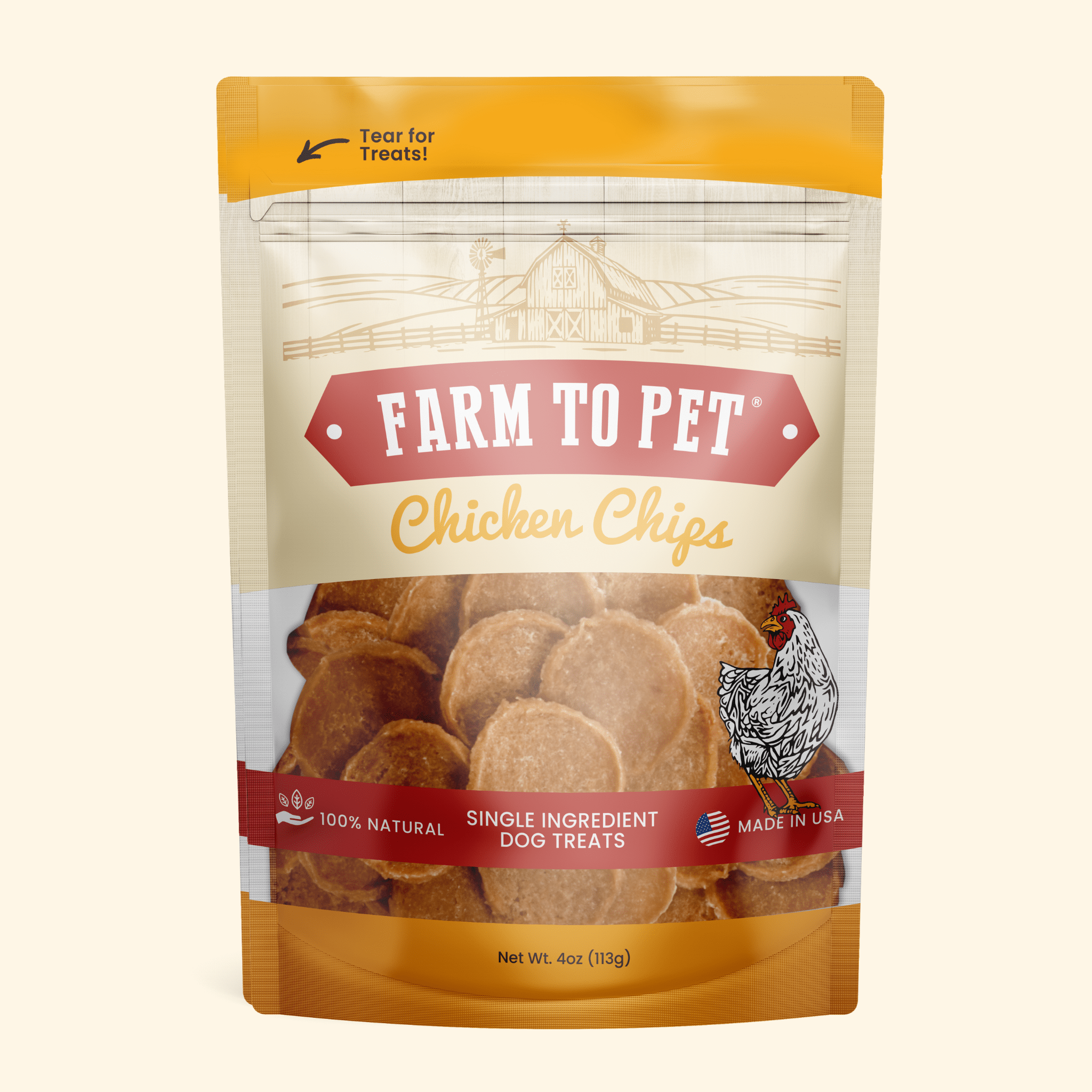 Chicken Chips for Dogs | All-Natural Single-Ingredient Dog Treats Chip - Lazy Paper Club
