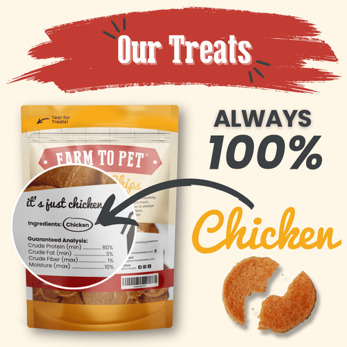 Chicken Chips for Dogs | All-Natural Single-Ingredient Dog Treats Chip - Lazy Paper Club