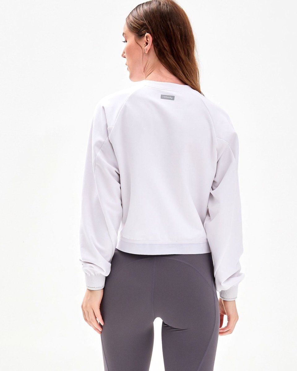 City Zip Crop Crewneck Sweatshirt - Lazy Paper Club