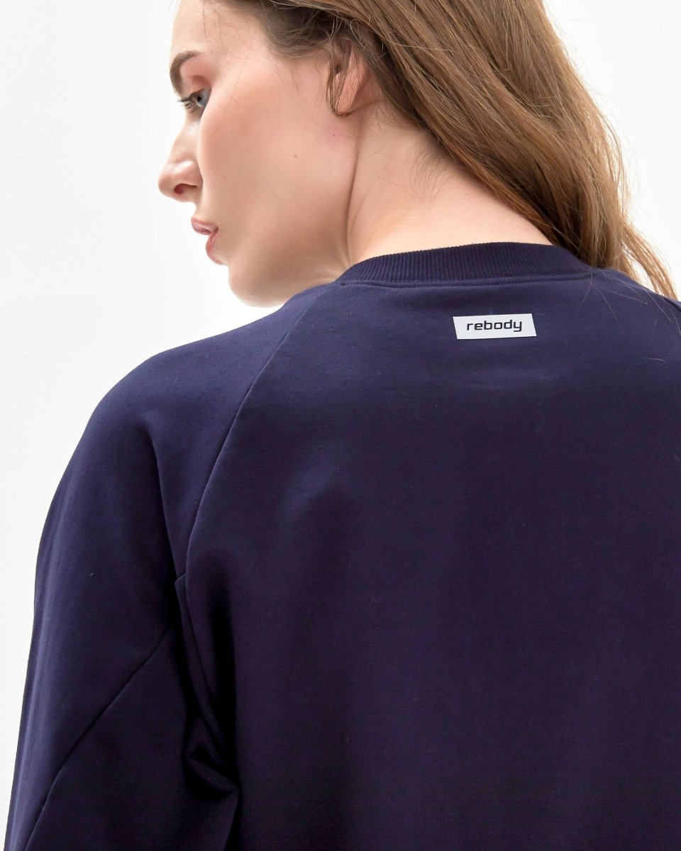 City Zip Crop Crewneck Sweatshirt - Lazy Paper Club