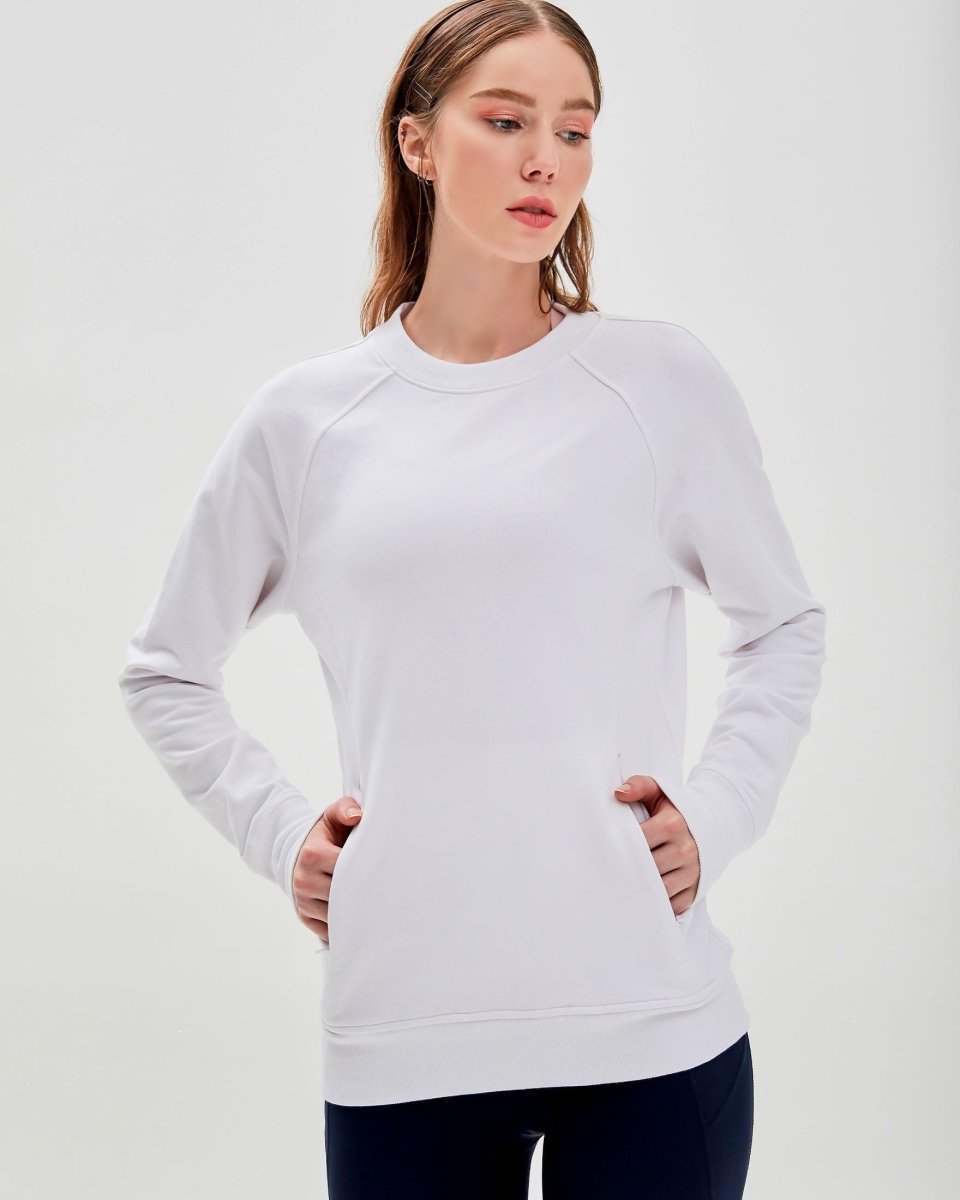 City Zip Slim Crewneck Sweatshirt - Lazy Paper Club