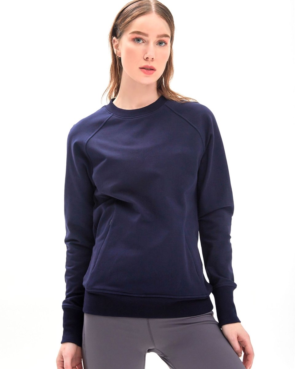 City Zip Slim Crewneck Sweatshirt - Lazy Paper Club