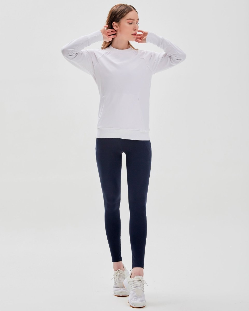 City Zip Slim Crewneck Sweatshirt - Lazy Paper Club